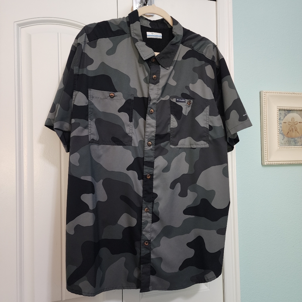 Men's Columbia Shirt, XL, Camouflage